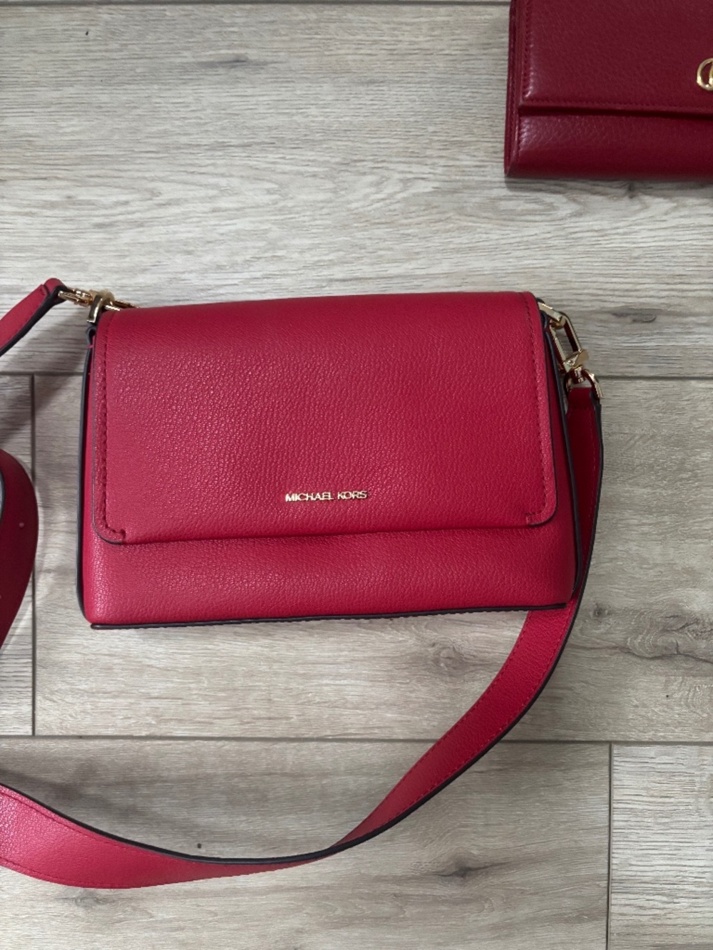 Red Michael kors crossbody